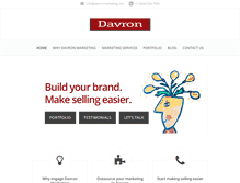 Tablet Screenshot of davronmarketing.com